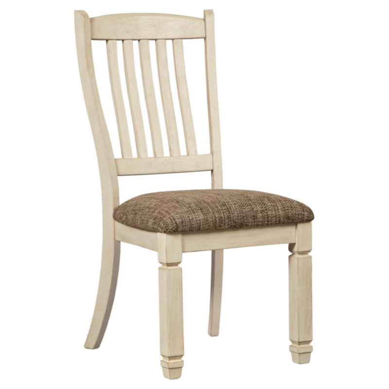Signature Design by Ashley Ladder Back Side Chair in Antique White